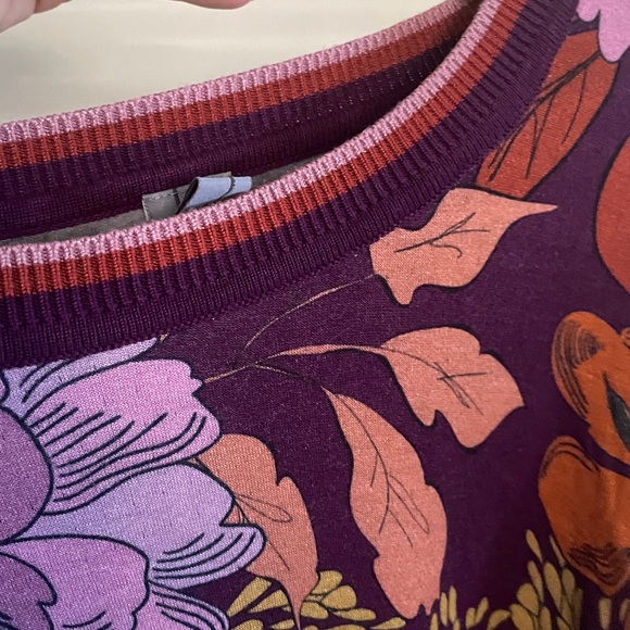 Blank London Floral Women's Sweater - Purple and Orange - Picture 7 of 7